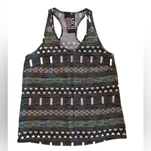 Moi Racerback Tank Top Tribal Print Size Medium